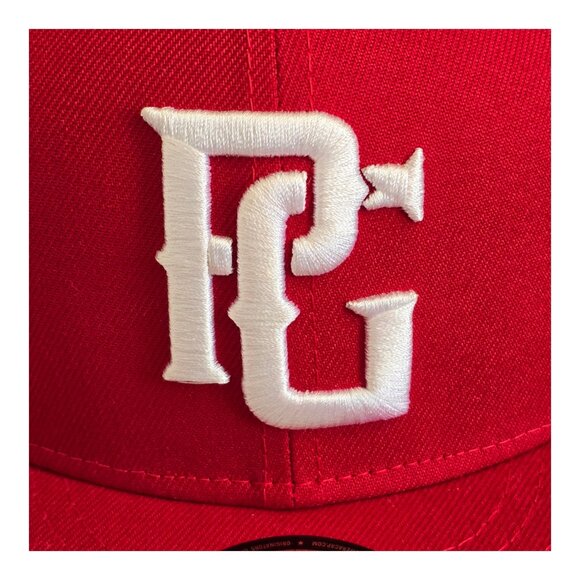 Perfect Game x New Era 59Fifty Baseball Cap Hat Red & White Fitted Size 7 5/8 - Picture 2 of 12